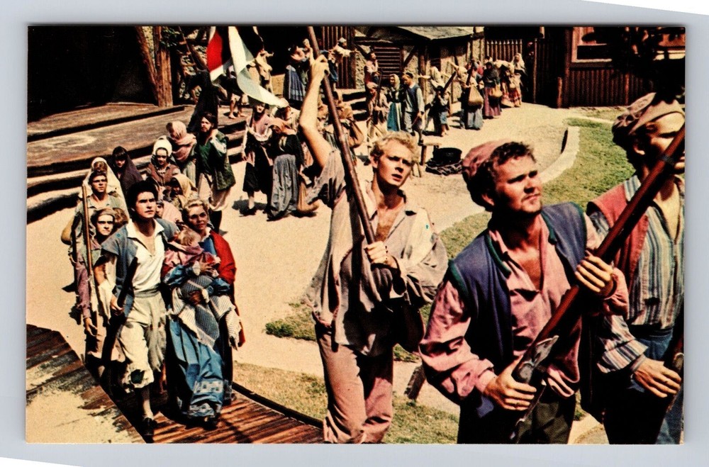 Outer Banks NC-North Carolina, Final March at the Lost Colony, Vintage Postcard