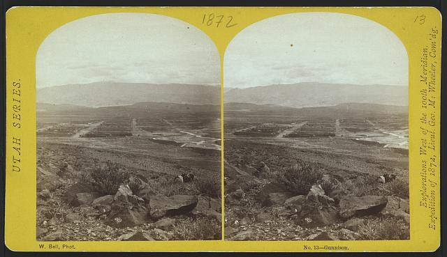 Photo:Photo of Stereograph,Gunnison,Utah,UT,Landscape,1872,William Bell