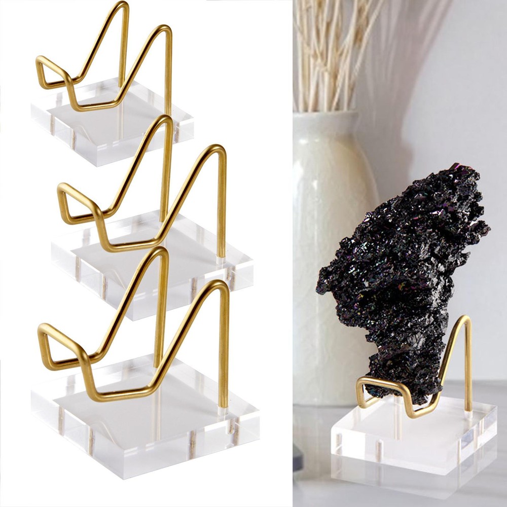 Acrylic Display Stand Holder For Mineral Specimens Gemstone Geode Agate Citrine