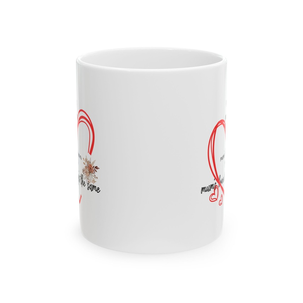 Heart Shape Mum Love Ceramic Mug - Mother's Day Gift, Birthday Present, Gift for