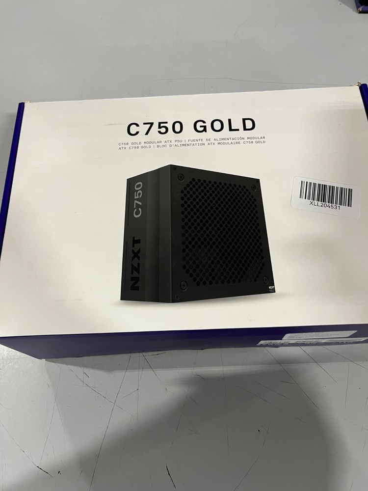 NZXT C750 NP-C750M 750 Watt PSU 80 Gold Certified Hybrid Silent Fan Control Flu