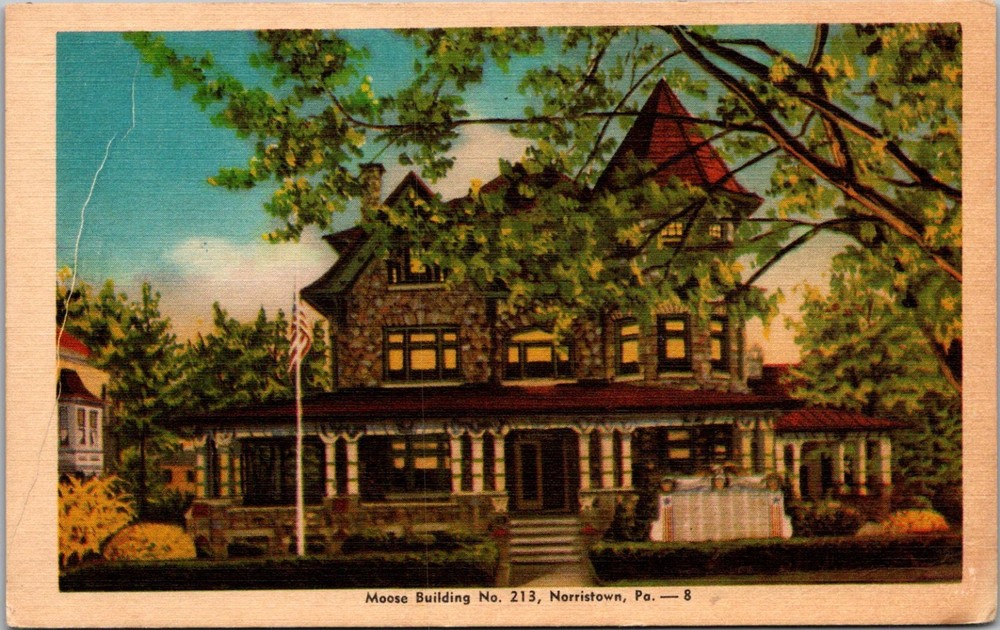 Moose Building No 213, Norristown PA Vintage Postcard Z20