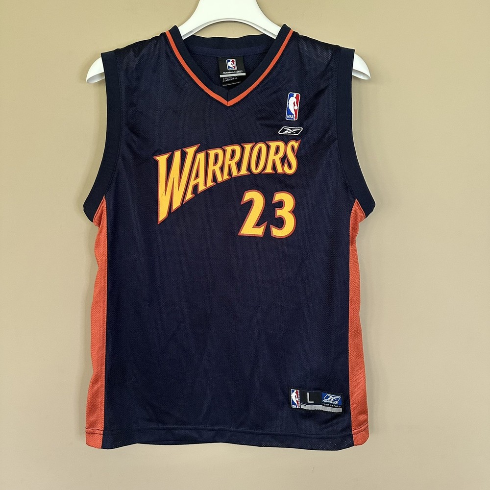 Vintage Golden State Warriors Jason Richardson Jersey Youth L 23 NBA Retro Y2K