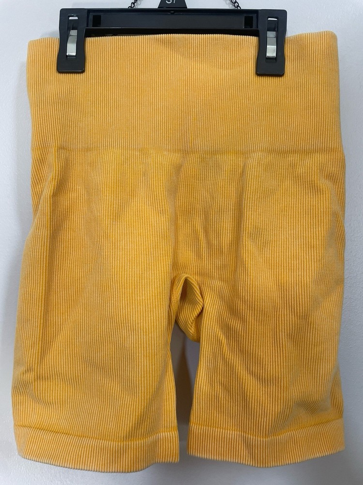 JOY LAB Yellow Biker Shorts Nylon Spandex Women's Activewear Stretch XS