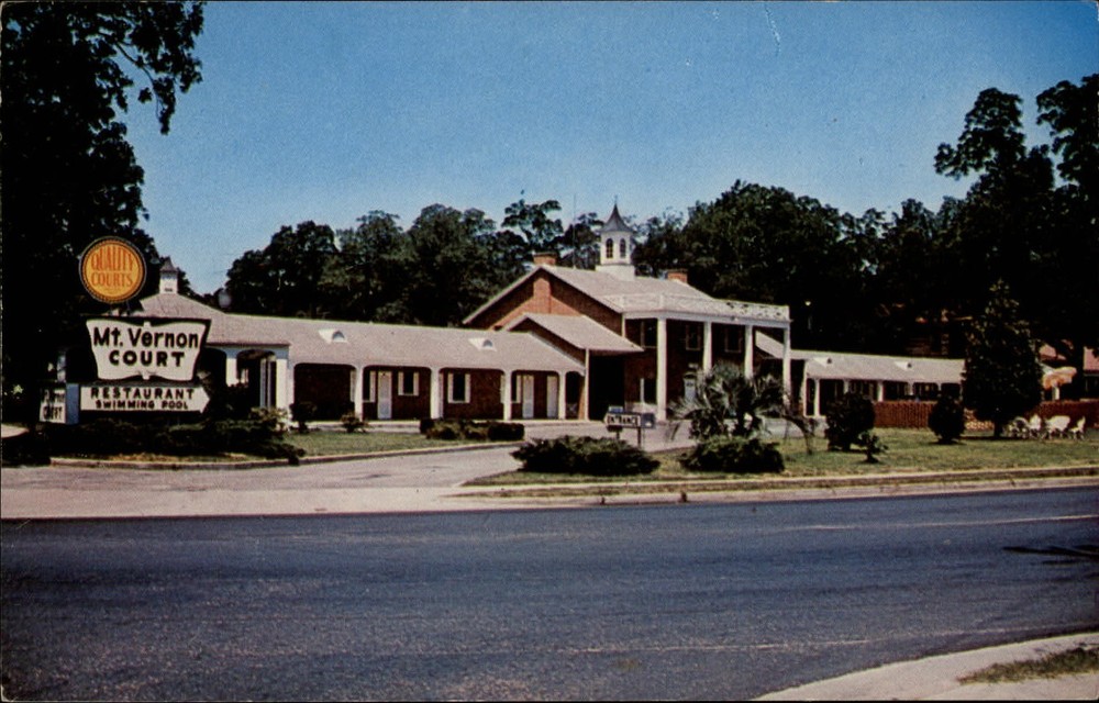 Mt Vernon Court Motel ~ Sumter South Carolina 1950s-60s vintage postcard sku475