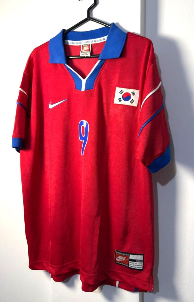 South Korea 1998 Home Nike Football Soccer Jersey Shirt Kim Do Hoon Sz L