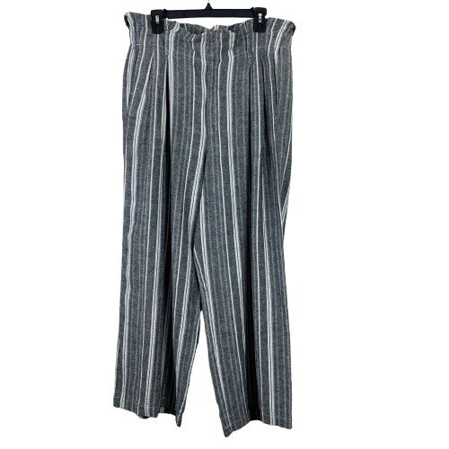 Banana Republic Women’s Wide Leg Linen Blend Striped Pants - Size 12
