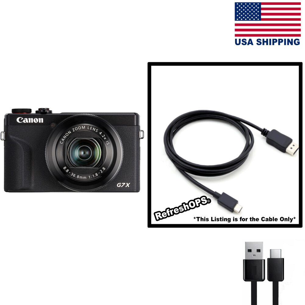 Canon PowerShot G7 X Mark II Digital Camera USB Cable Transfer Cord Replacement
