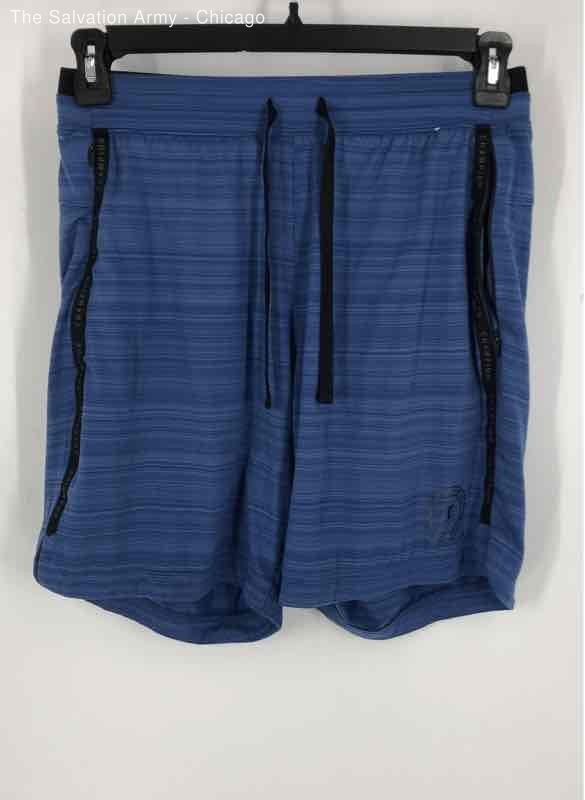 Champion Mens Blue Pockets Drawstring Activewear Athletic Shorts Size Medium
