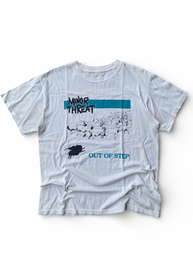 Vintage Minor Threat Out of Step T Shirt Hardcore Punk Band Graphic Tee USA Rare
