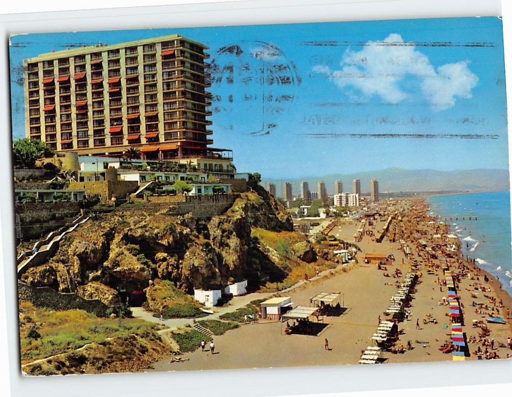Postcard La Roca Hotel & Beach Scene Torremolinos Costa del Sol Spain