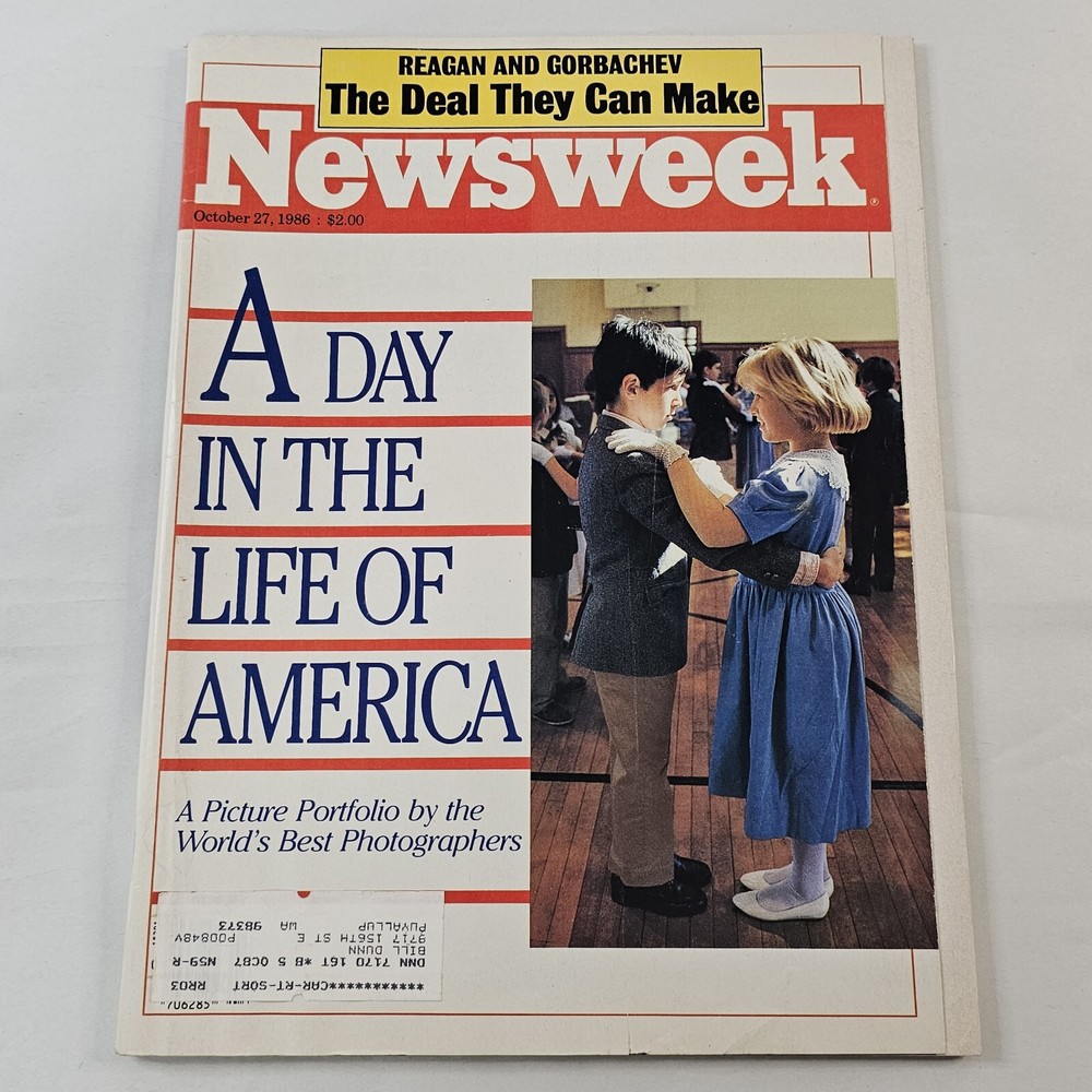 Vintage Newsweek Magazine October 27 1986 Ronald Reagan and Mikhail Gorbachev