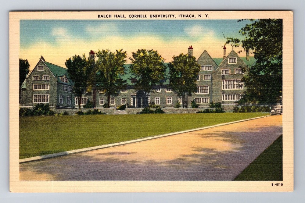 Ithaca NY-New York, Cornell University, Balch Hall, Antique Vintage Postcard