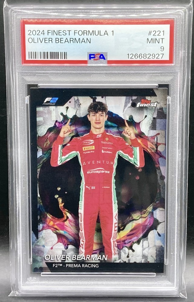 Oliver Bearman 2024 Topps Finest F1 #221 Rare PSA 9