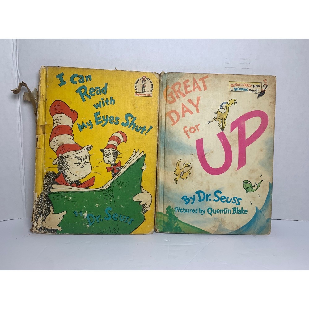 Dr Seuss Vintage Books I Can Read with My Eyes Shut Great Day for UP Hardcover