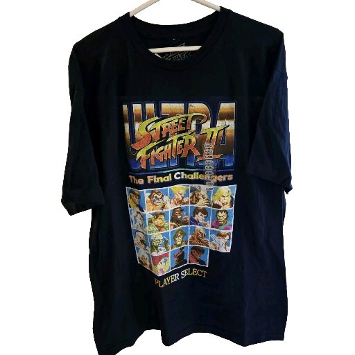 New Street Fighter II Player Select Characters Mens XL Capcom Gaming T-shirt
