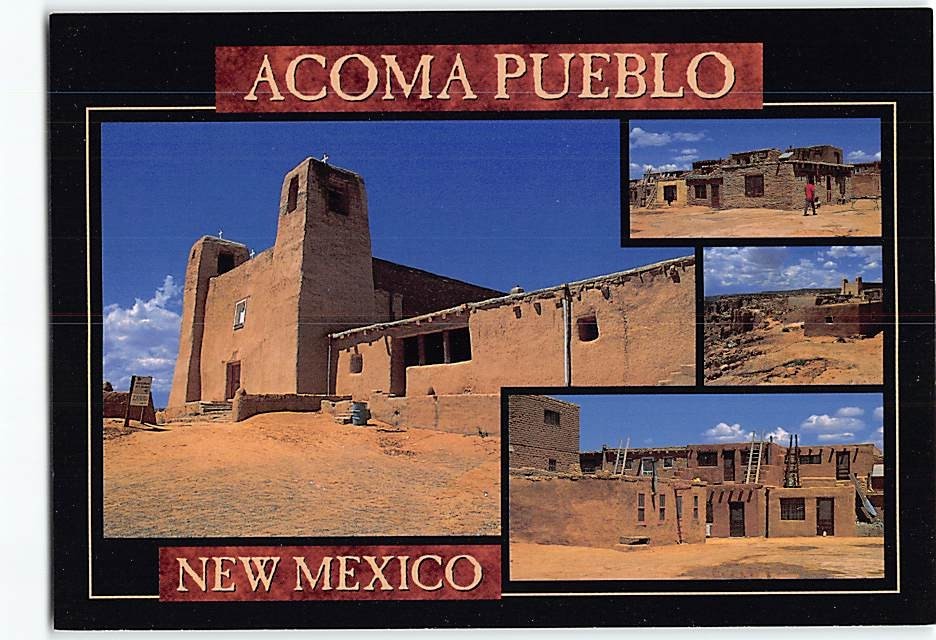 Postcard Enchanted Mesa Pueblo of Acoma New Mexico USA