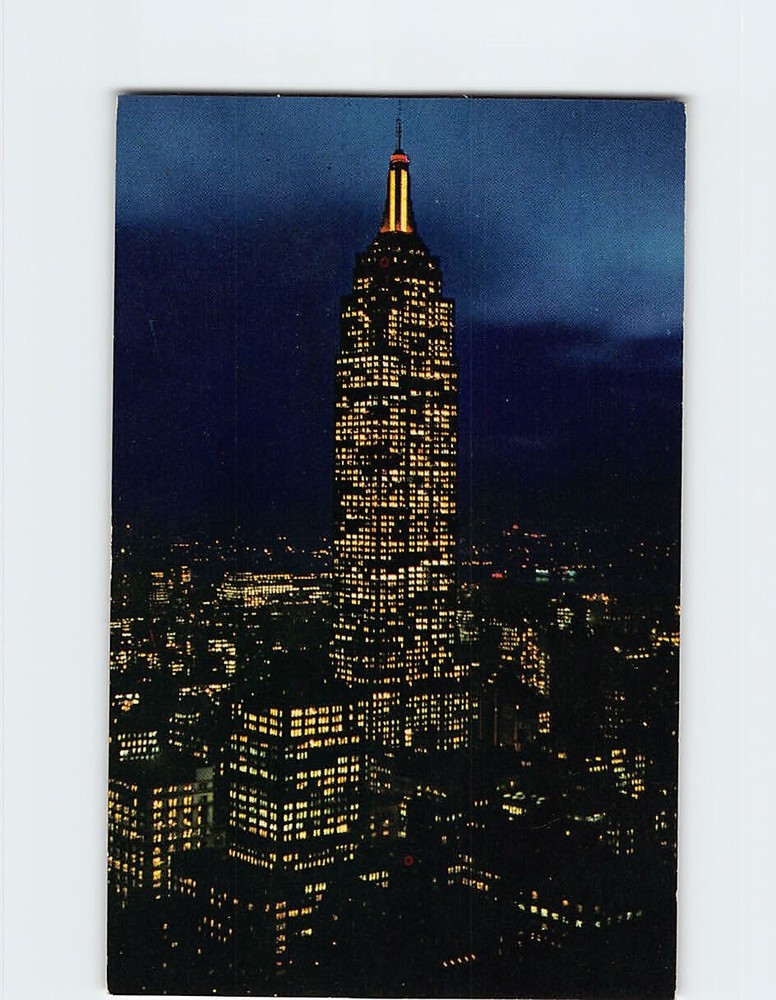 Postcard Empire State Building At Night, New York City, New York