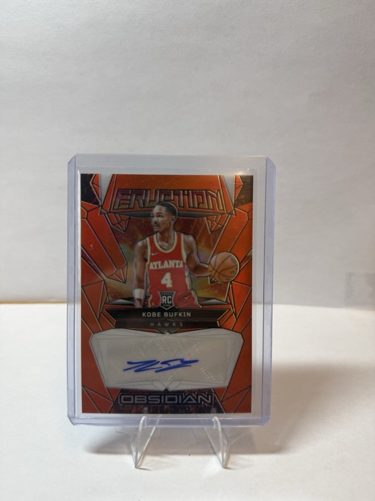 2023-24 Panini Obsidian Kobe Bufkin Rookie Orange Prizm Auto /75 Lakers RC