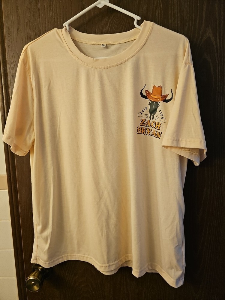 Zach Bryan “The Devil Can Scrap But The Lord Has Won” Cream T-shirt X Large