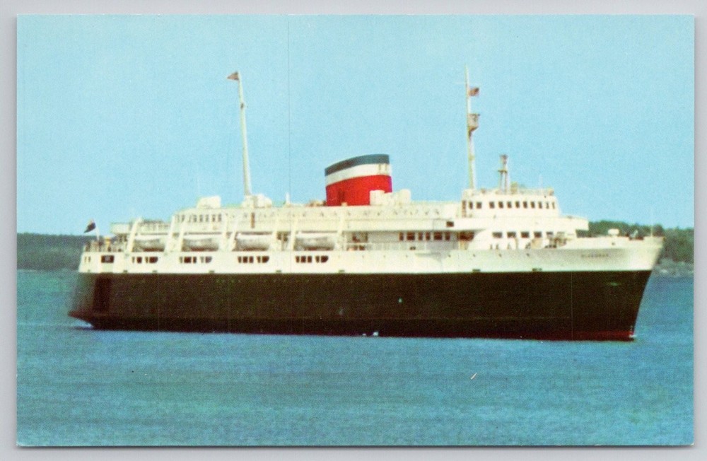 MV Bluenose Ferry Bar Harbor Maine Yarmouth Nova Scotia Curteichcolor Postcard