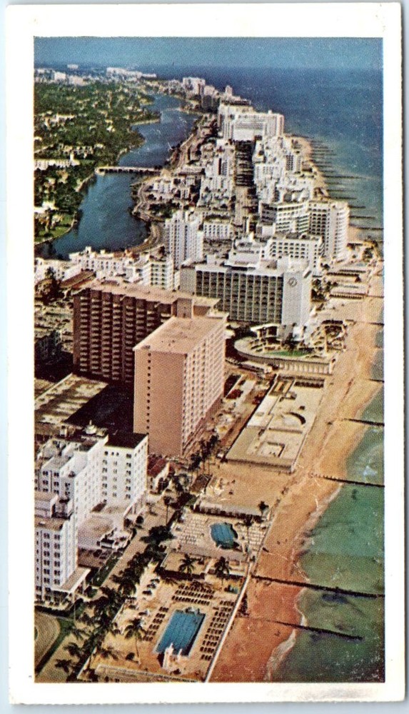 Postcard - Hotel Row, Miami Beach, Florida, USA