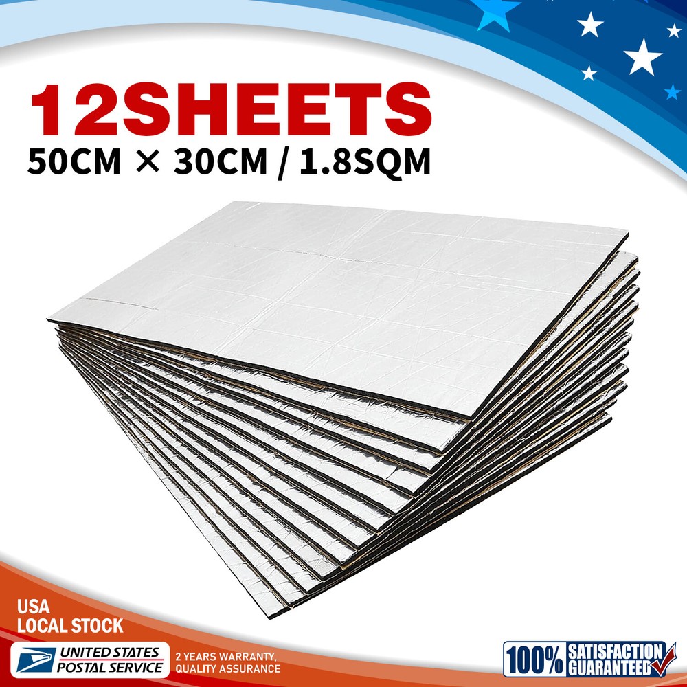 19sqft Foam Sound Deadener Car Heat Mat Insulation Deadening NEW