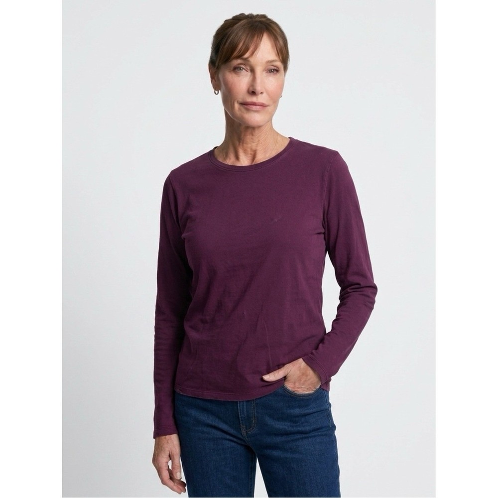 Talbots - The Tee - Pima Cotton Long Sleeve Top - Size Large