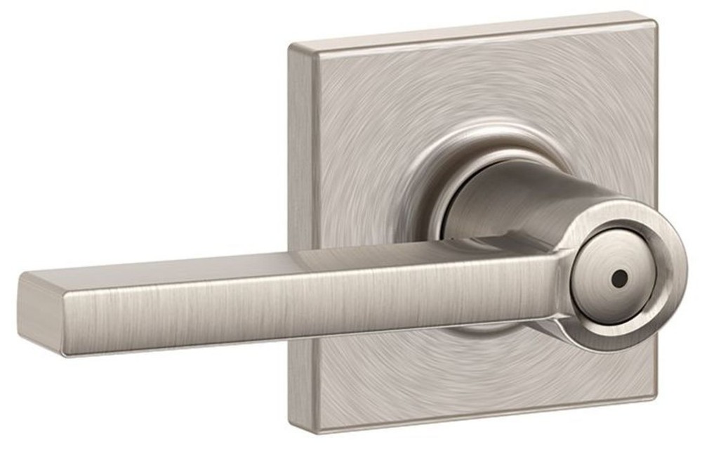 Schlage F40-LAT-COL Latitude Privacy Door Lever Set - Nickel