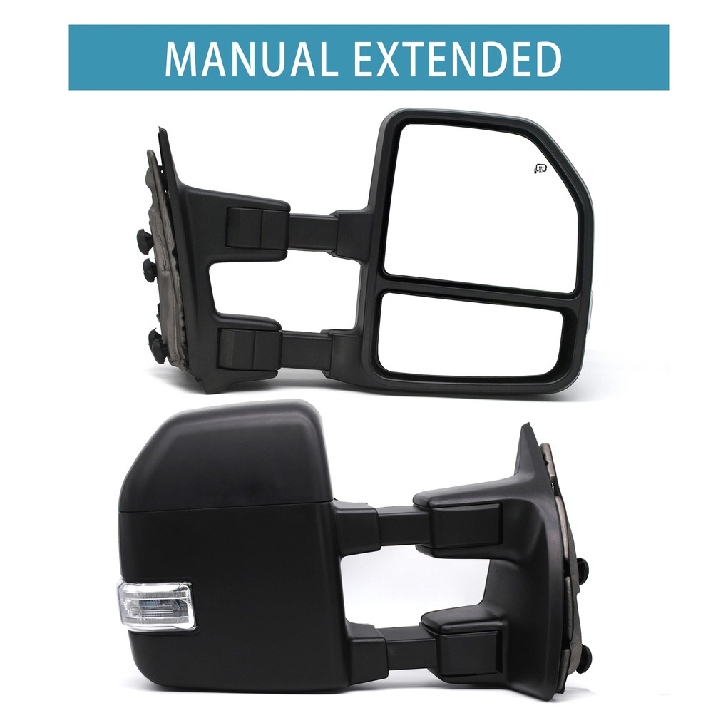 Pair Tow Mirrors Manual Extendable For 2002-2014 Ford F-250 F-350 F-450 F-550 SD