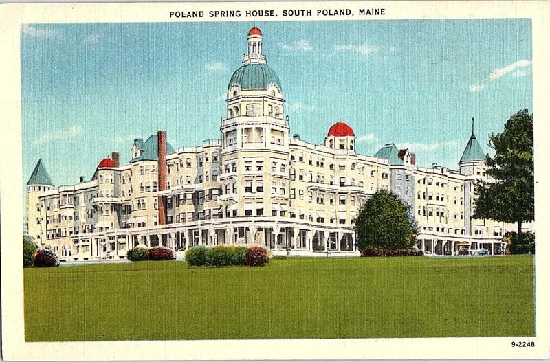 Postcard BUILDING SCENE Poland Maine ME m/09 AI9025