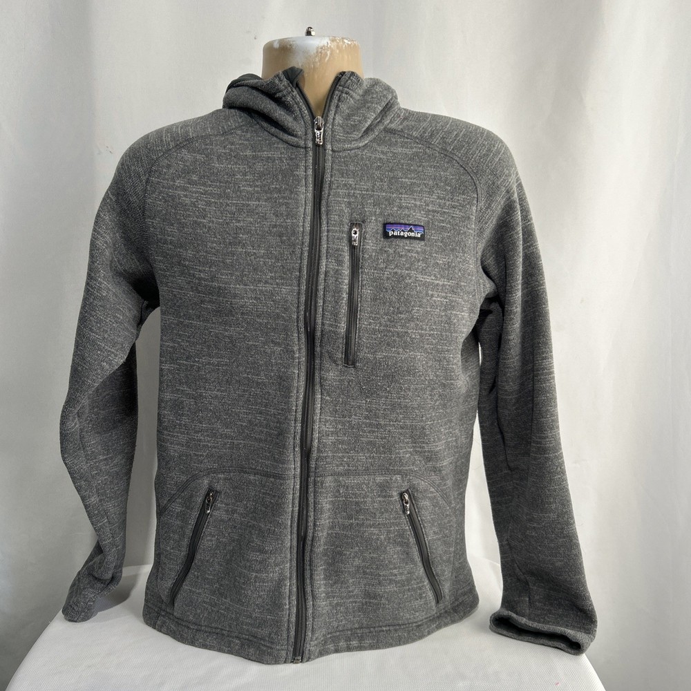 PATAGONIA Gray Better Sweater Hoodie Jacket  Fleece Full Zip Mens Sz Medium