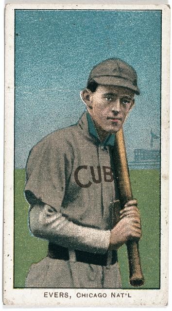 Photo:Johnny Evers Chicago Cubs 1909-1911 Baseball Card Portrait