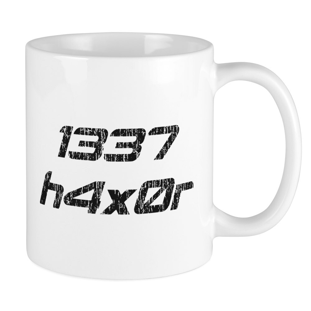 CafePress Leet Haxor 1337 Computer Hacker Mugs 11 oz Ceramic Mug (1350460171)