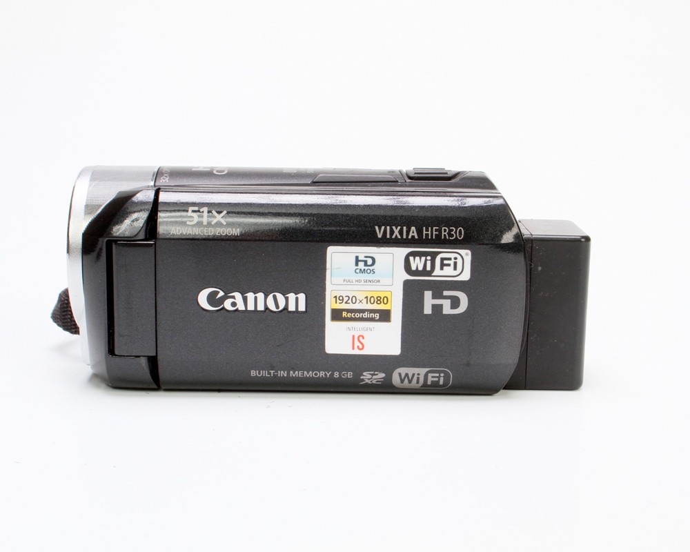Canon VIXIA HF R30 High Definition Camcorder (Black) w/ 8GB Internal Memory
