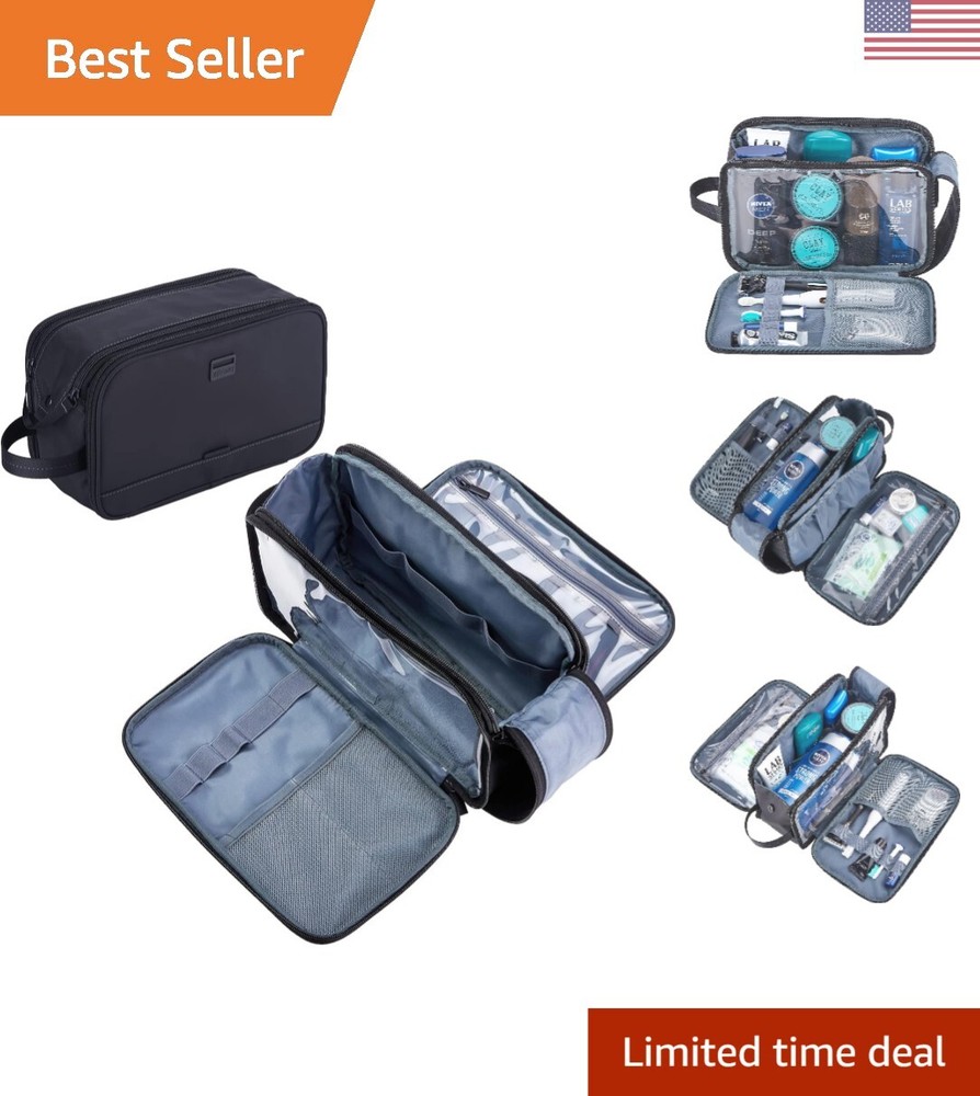 Toiletry Bag for Men, Extra Large Water-resistant Dopp Kit with Double Side F...