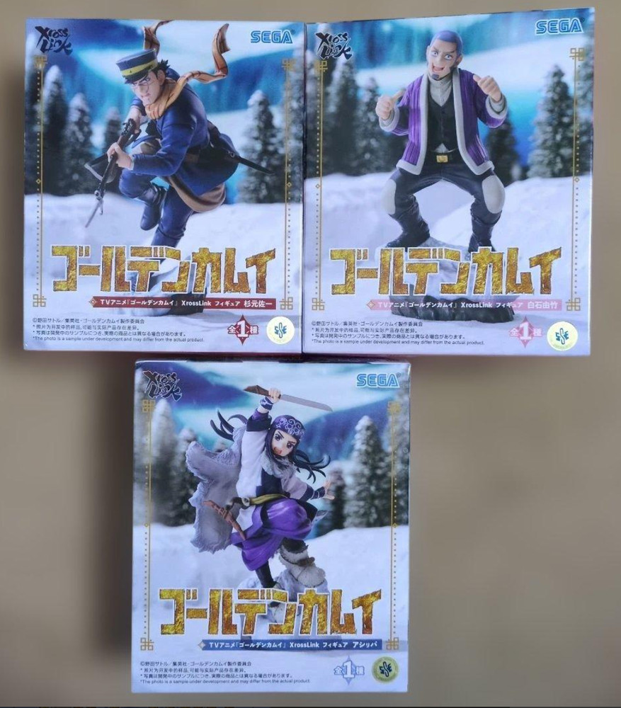 Golden Kamuy Xross Link Figure Asirpa Sugimoto Shiraishi Set of 3 SEGA