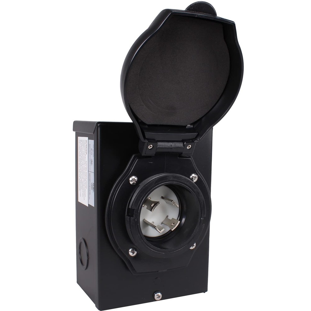 30A/50A Power Inlet Box for Generator, Journeyman-Pro ETL Listed, w/Waterproo...