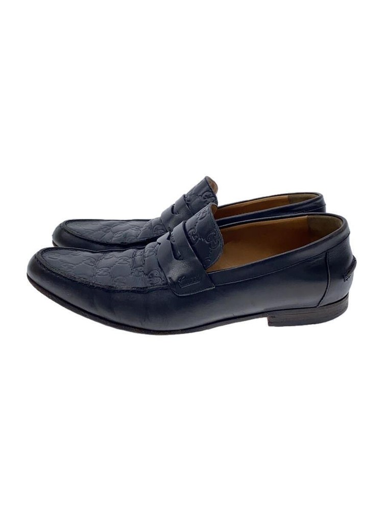 Gucci Black Leather Loafers Size 42 Style 181797 Preowned