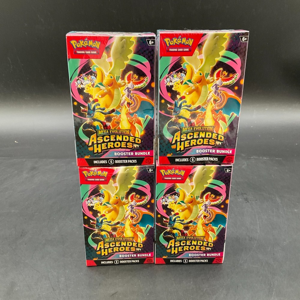 Lot of (4) Pokemon TCG Ascended Heroes ME02.5 Booster Bundles SEALEDPROBSTEIN is actively accepting consignments !!