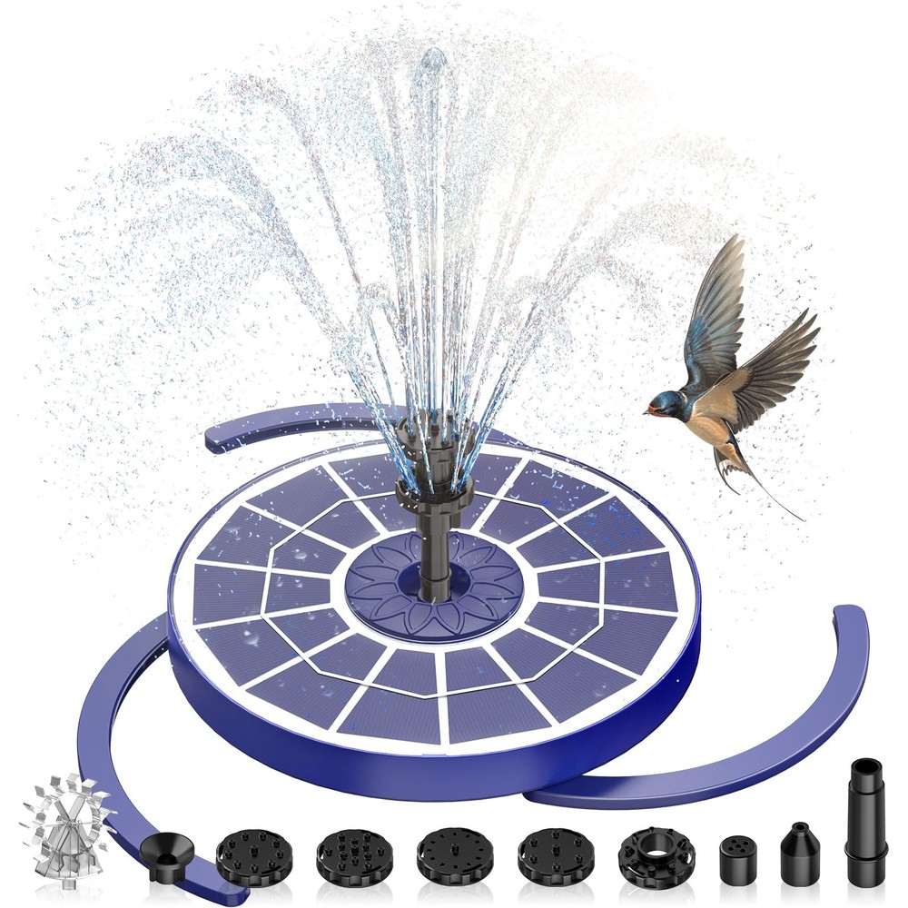 2025 Upgraded 3.5W Floating Solar Fountain Pump for Bird Baths