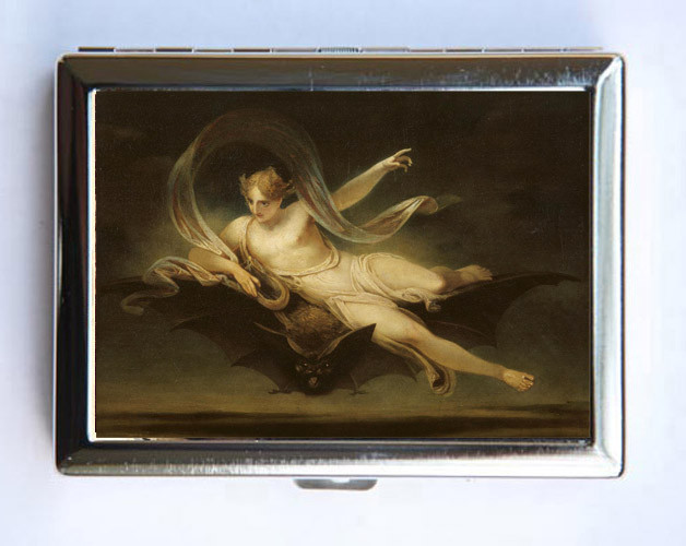 Ariel on a Bat’s Back Cigarette Case id case Wallet Business Card Holder