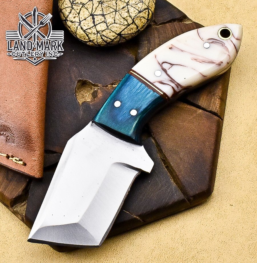 BEAUTIFUL D2  STEEL HUNTING MINATURE TANTO  KNIFE WITH RESIN HANDLE