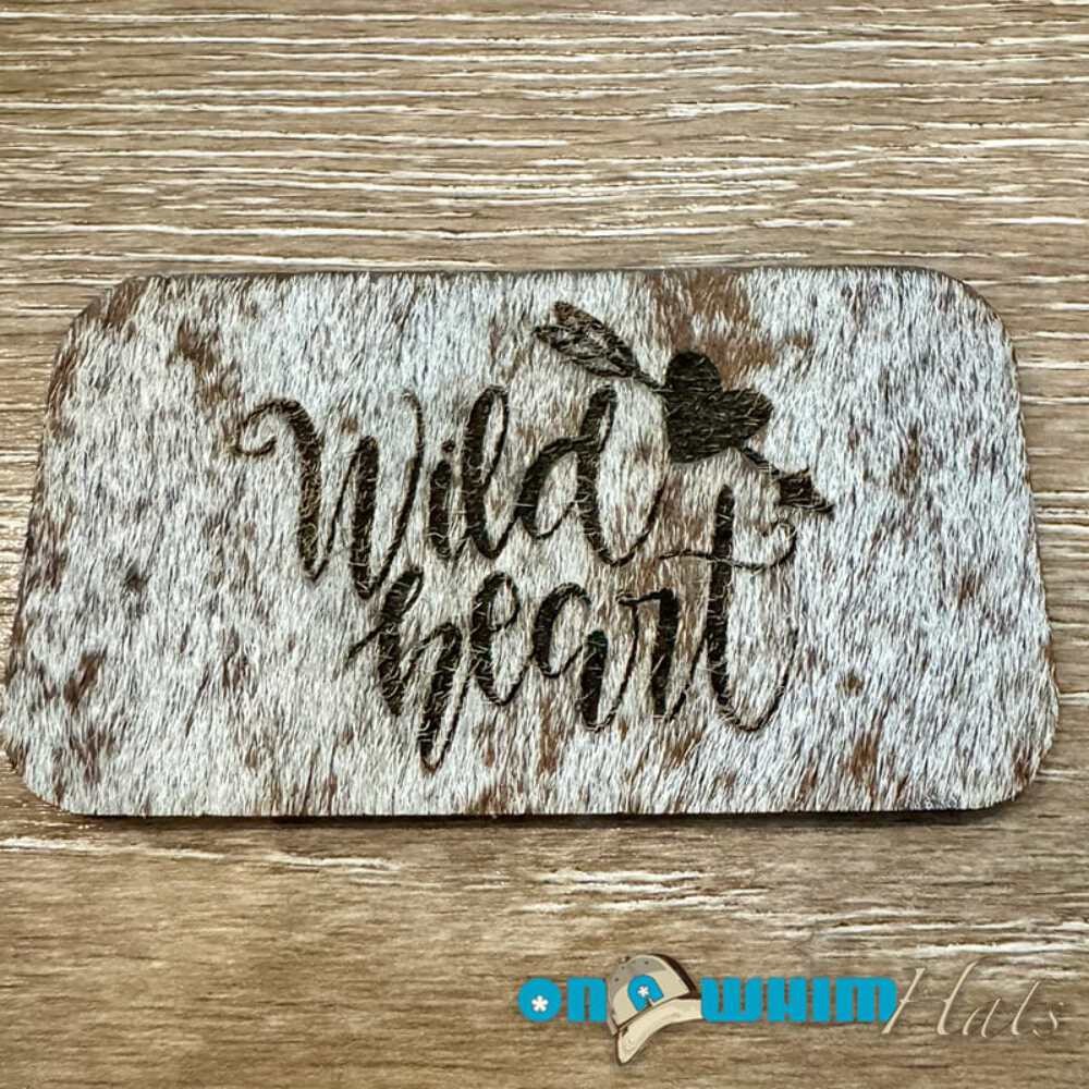 Wild at Heart Cowhide Iron-On Patch