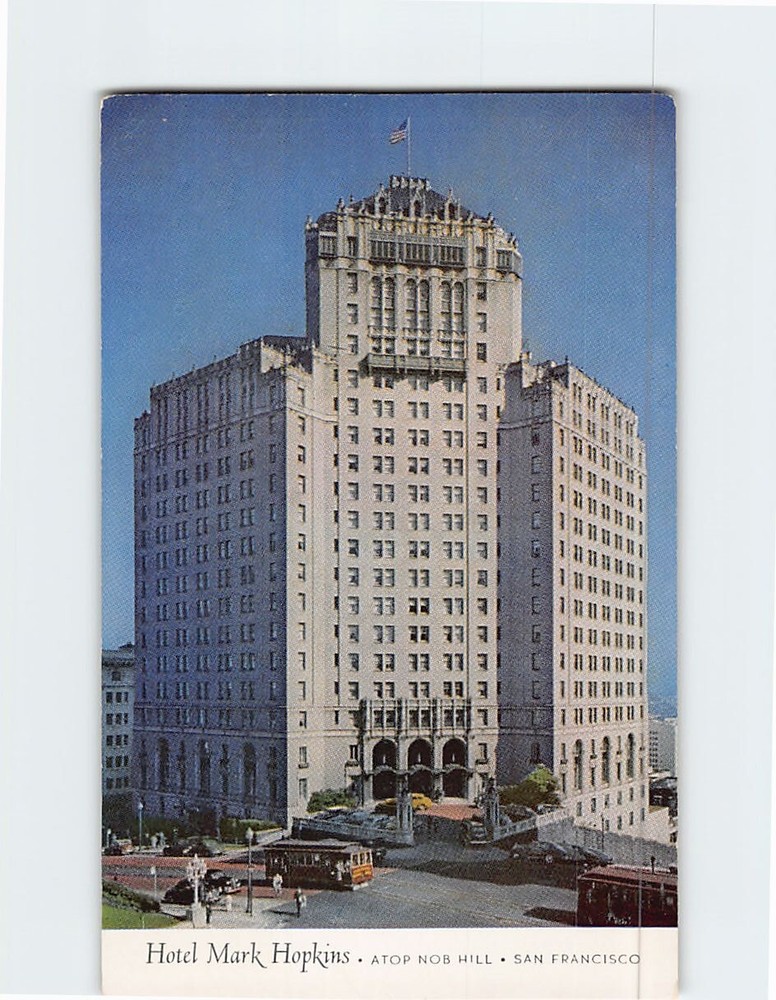 Postcard Hotel Mark Hopkins Atop Knob Hill San Francisco California USA