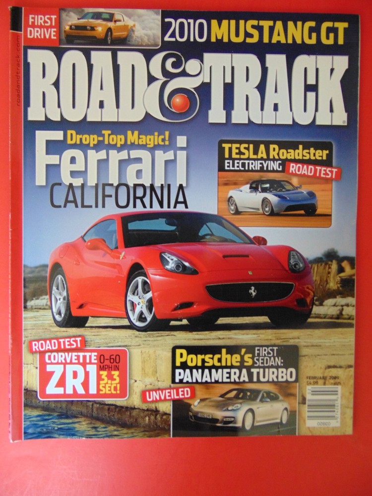 ROAD & TRACK February 2009 TESLA Roadster Test
