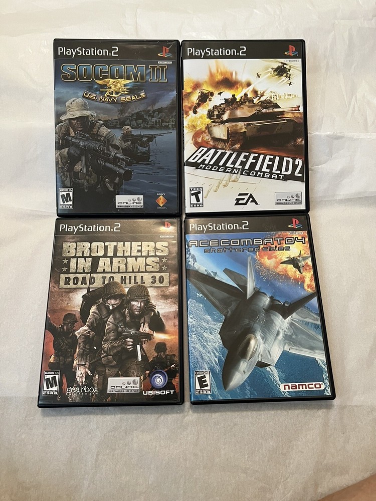 PS2 4 Game Bundle: Brothers in Arms, Ace Combat 4, SOCOM 2 & Battlefield 2-image