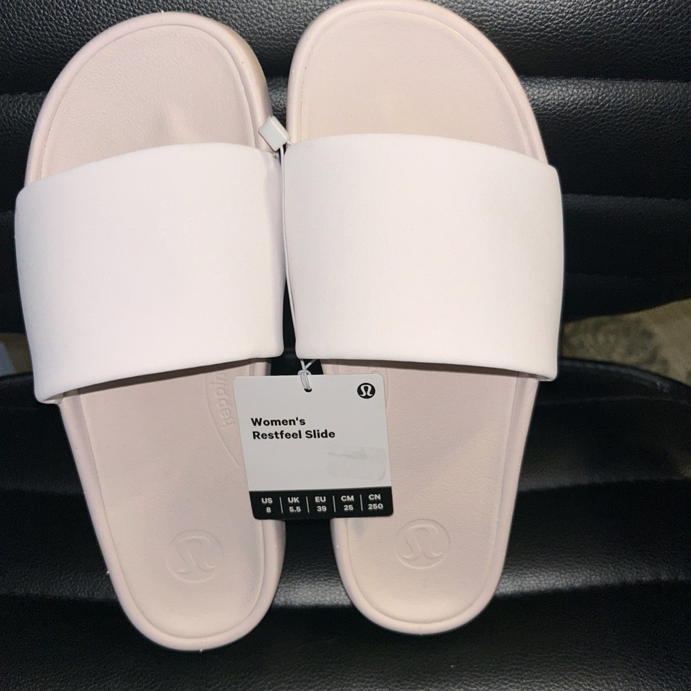 Lululemon Women's Ballet Pink Restfeel Slide Size 8 New Slipper