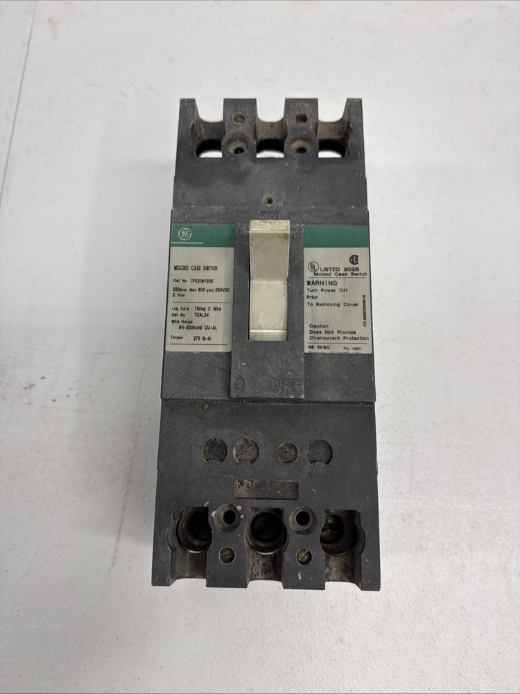 General Electric TFK236Y225 Molded Case Switch 3 Pole 225 Amp 600V