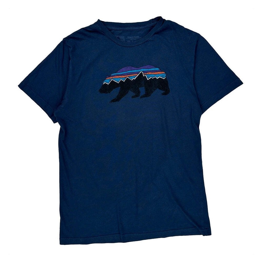 Patagonia Slim Fit T-Shirt - Small Blue Cotton